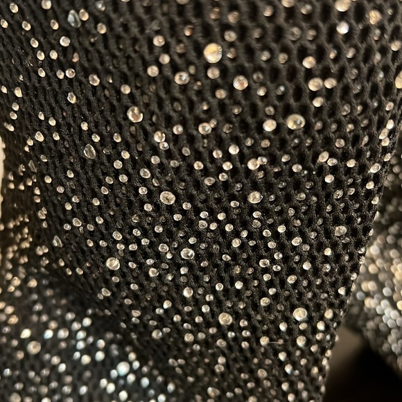 Cape Robbin Tina rhinestone studded sock boots, black, size 8 M - Picture 3 of 15